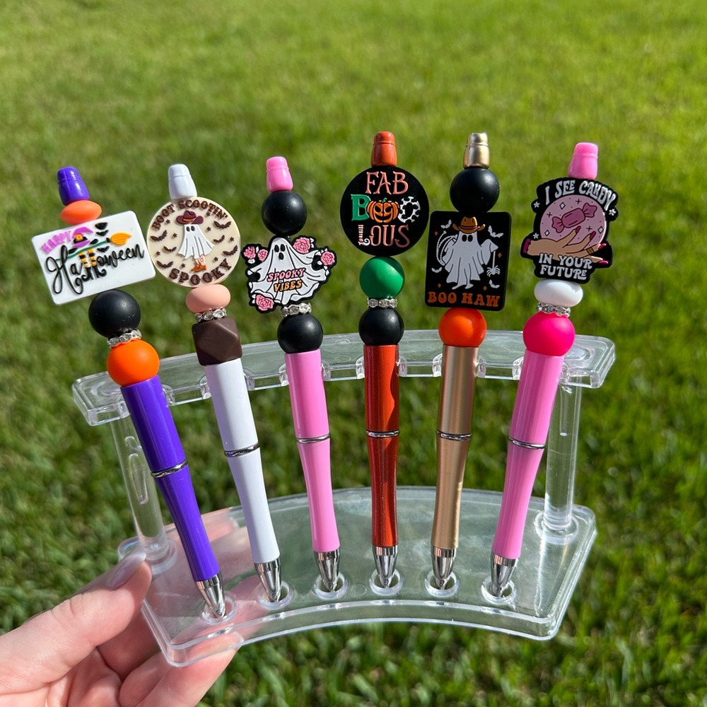 2/$15 Silicone Beaded Pens - Halloween Theme